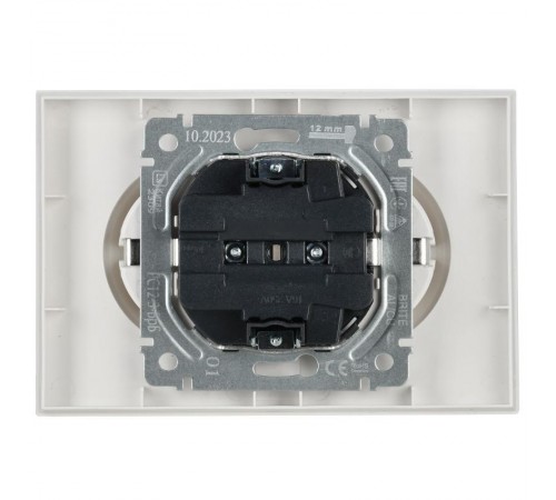 BRITE Розетка 2-ая с заземлением без шторок 16А в сборе РС12-3-БрБ белый  BR-R21-16-K01-F  IEK