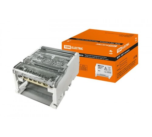 Блок модульный распределительный на DIN-рейку МРБ-100 4П 100А 4х7 групп  SQ0823-0013  TDM