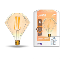 Лампа светодиодная филаментная Smart Home DIM E27 Diamond Golden 7 Вт 1/40  1350112  Gauss