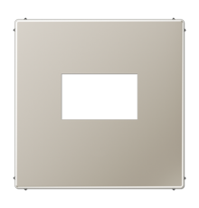 Плата для USB-зарядных устройств без видимого винта; металл; нержавеющая сталь  ES1969USB  Jung