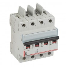 Выключатель автоматический двухполюсный DX3 DC 6А B 4,5кА (4 мод)  414424  Legrand