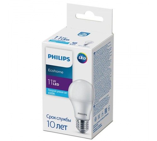 Лампа светодиодная Bulb 11Вт 950Лм 6500К E27   929002299417  Philips