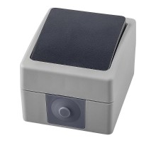 PSW10-112-54 Переключатель 1-клавишный, 250В, 10А, IP54, серия Велена, серый/графит  32756  STEKKER