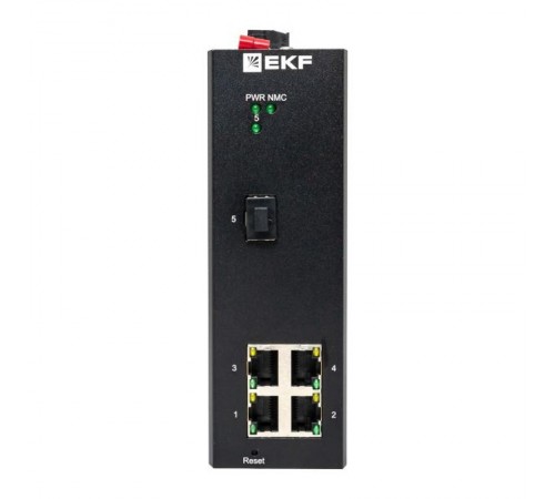 Промышленный управляемый коммутатор уровня L2 ML2-1GX/SFP-4GTP, 1 порт 1000Base-X SFP, 4 порта 10/100/1000Base-T(X) RJ45 c PoE, монтаж на динрейку TSX