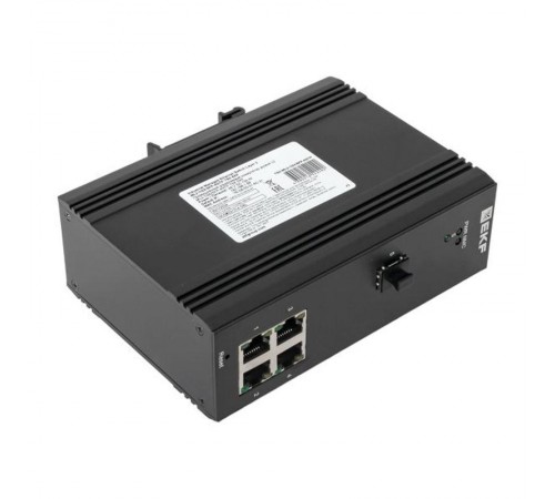 Промышленный управляемый коммутатор уровня L2 ML2-1GX/SFP-4GTP, 1 порт 1000Base-X SFP, 4 порта 10/100/1000Base-T(X) RJ45 c PoE, монтаж на динрейку TSX