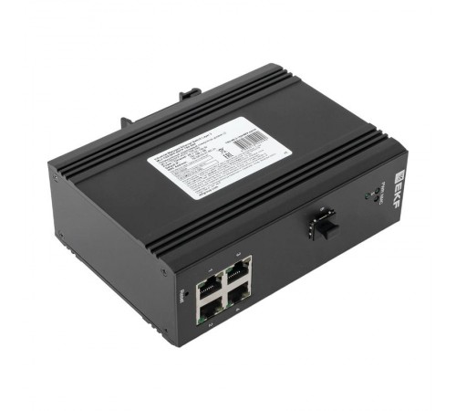 Промышленный управляемый коммутатор уровня L2 ML2-1GX/SFP-4GTP, 1 порт 1000Base-X SFP, 4 порта 10/100/1000Base-T(X) RJ45 c PoE, монтаж на динрейку TSX