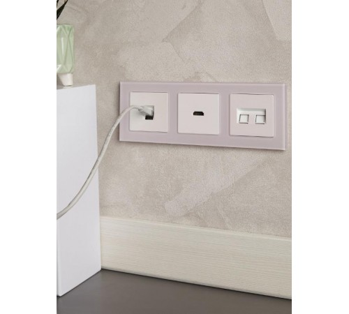 BRITE Розетка HDMI РHDMI-0-БрЖ жемчужный   BR-H10-K36  IEK