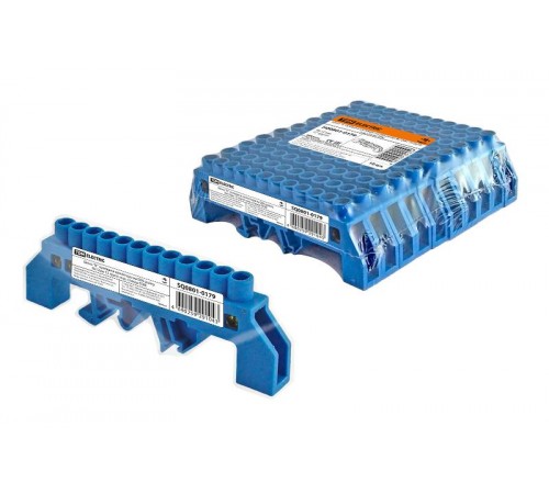 Шина "N" нулевая в изоляторе на DIN-рейку 8x12мм 12 групп инд. стикер  SQ0801-0179  TDM
