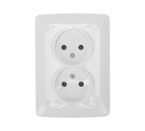 DEA Розетка 2-ая б/з с/у 10А Бел  KR-78-0217  Kranz