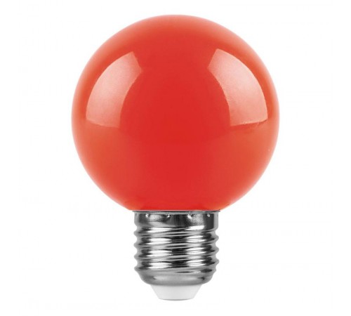 Лампа светодиодная LB-371 Шар E27 3W красный  25905  Feron