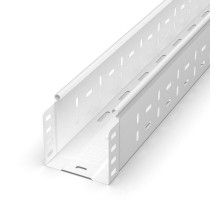 Лоток перфорированный Стандарт 100х100х3000 (0,7 мм) RAL 9003 (6 м/уп)  PR16.10320  Промрукав