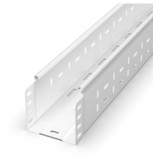 Лоток перфорированный Стандарт 100х100х3000 (0,7 мм) RAL 9003 (6 м/уп)  PR16.10320  Промрукав