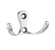 Крючок 207, 2-х рожковый, хром (1 шт)  - пакет   129921  Tech-KREP