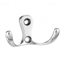 Крючок 207, 2-х рожковый, хром (1 шт)  - пакет   129921  Tech-KREP