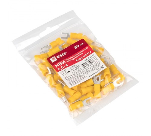 Наконечник вилочный изолированный НВИ 5.5-4 (50шт.) EKF PROxima  nvi-5.5-4n  EKF