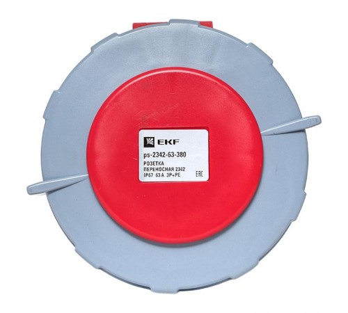 Розетка переносная 2342 3Р+РЕ 63А 380В IP67 EKF PROxima  ps-2342-63-380  EKF