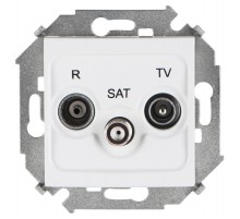 Simon 15 Белый Розетка R-TV-SAT одиночная, винт. зажим  1591466-030  Simon