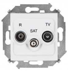 Simon 15 Белый Розетка R-TV-SAT одиночная, винт. зажим  1591466-030  Simon