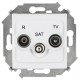 Simon 15 Белый Розетка R-TV-SAT одиночная, винт. зажим  1591466-030  Simon