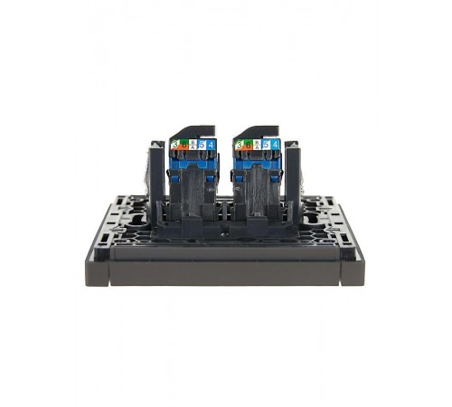 FORTE&PIANO Розетка комп. 2-ая RJ45 кат.6 FP334 серый  FP-K20-2-K03  IEK