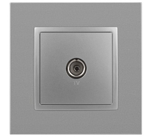 14-3101-03 Розетка TV одиночная, IP20, Эра Elegance, алюминий  Б0034292  ЭРА