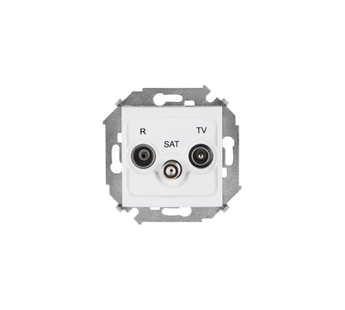 Simon 15 Белый Розетка R-TV-SAT одиночная, винт. зажим  1591466-030  Simon