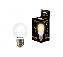 Лампа энергосберегающая КЛЛ  11Вт Е27 827 шарообразная G45  SQ0323-0157  TDM