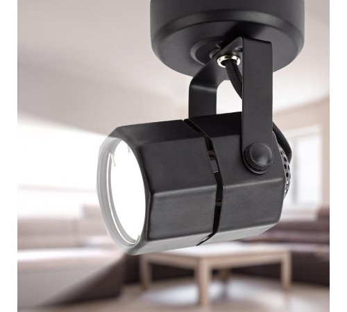 Светильник трековый OL2 GU10 BK накладной, черный  Б0044260  ЭРА
