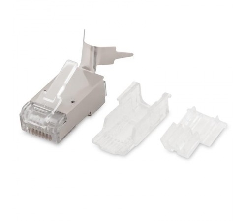 Разъем под витую пару PLUG-8P8C-UV-C6A-SH-50 RJ-45(8P8C) 10Gb кат.6A(50µ"/50м.дюй.),экр,унив.(д.одн.имног.каб),со вст.(50шт)  230131  Hyperline