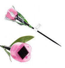 Cветильник садовый декоративный на солнечной батарее "Розовый тюльпан" USL-C-451/PT305 PINK TULIP 4000К, 1*LR акк. в/к. IP44  UL-00004276  Uniel