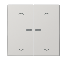 Клавиша для KNX кнопки, 2 группы, с окошком и символами"стрелки"; дюропласт; светло-серый  LS102KO5PLG  Jung