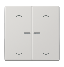 Клавиша для KNX кнопки, 2 группы, с окошком и символами"стрелки"; дюропласт; светло-серый  LS102KO5PLG  Jung