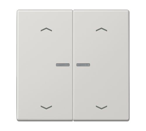 Клавиша для KNX кнопки, 2 группы, с окошком и символами"стрелки"; дюропласт; светло-серый  LS102KO5PLG  Jung