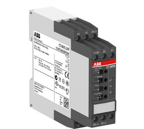 Реле времени CT-MVS.22S многофункциональное, 24-240В АС, 24- 48В DC, 0,05..300ч, 2ПК, винтовые клеммы  1SVR730020R3300  ABB