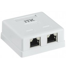 Настенная инф. розетка RJ45 кат. 5E FTP 2-порт  CS2-1C5EF-22  ITK