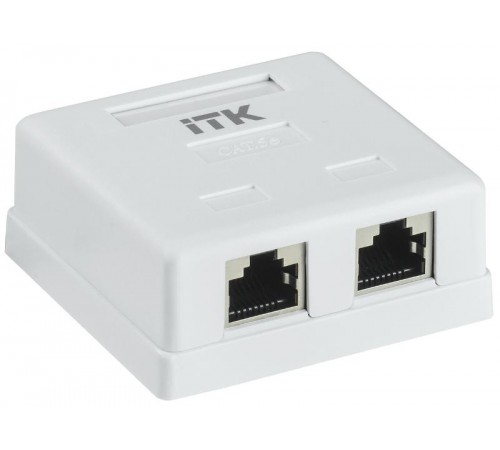 Настенная инф. розетка RJ45 кат. 5E FTP 2-порт  CS2-1C5EF-22  ITK