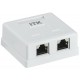 Настенная инф. розетка RJ45 кат. 5E FTP 2-порт  CS2-1C5EF-22  ITK