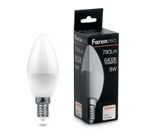 Лампа светодиодная .PRO LB-1309 Свеча E14 9W 6400K OSRAM LED  38061  Feron