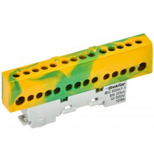 TEKFOR Шина PE "земля" изолированная на универсальном держателе 8х12-14-ЖЗ  TF-NN20-14-KL-K52  IEK