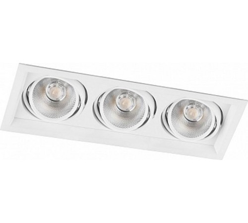Светильник светодиодный встраиваемый карданный AL203, 3x12W, 3240 Lm, 4000К, 35 градусов, белый  29775  FERON