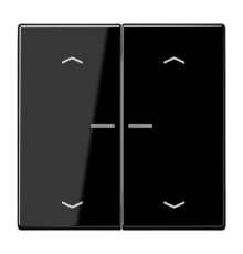 Клавиша для KNX кнопки, 2 группы, с окошком и символами"стрелки"; дюропласт; черный  LS102KO5PSW  Jung