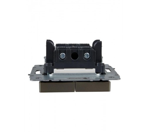 BRITE Выключатель 2-клавишный с индикацией 10А ВС10-2-1-БрШ шампань   BR-V20-1-10-K37  IEK