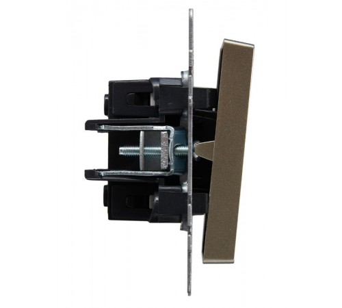 BRITE Выключатель 2-клавишный с индикацией 10А ВС10-2-1-БрШ шампань   BR-V20-1-10-K37  IEK