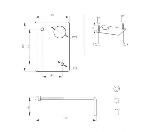 Светильник LGD-MARK-BOLL-H650-7W Warm3000 (GR, 60 deg, 230V) (Arlight, IP54 Металл, 3 года)  029965  Arlight