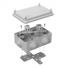 Коробка огнестойкая для о/п 40-0340-FR1.5-4 Е15-Е120 RAL7035 120х80х50 (20 шт/кор) серая  40-0340-7035-FR1.5-4  Промрукав