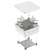 Коробка огнестойкая для о/п двухкомпонентная 60-0303-FR10.0-4 Е15-Е120 RAL9003 100х100х40 (16 шт/уп)  60-0303-9003-FR10.0-4  Промрукав