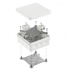 Коробка огнестойкая для о/п двухкомпонентная 60-0303-FR10.0-4 Е15-Е120 RAL9003 100х100х40 (16 шт/уп)  60-0303-9003-FR10.0-4  Промрукав