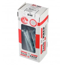 Болт DIN 571  сантехнический оцинк 8х100 (20 шт) - коробка с ок.  126559  Tech-Krep