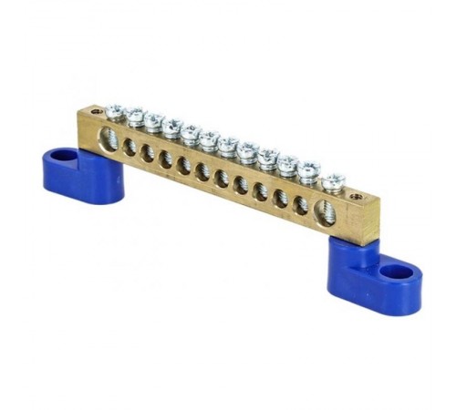 Шина "0" 63.12 (2 изолятора стойка) латунь EKF PROxima  sn0-63-12-2  EKF