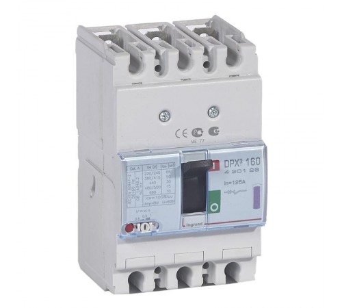 Автоматический выключатель DPX3 160 термомагнитный расцепитель 50кА 400В 3П 120А  420126  Legrand